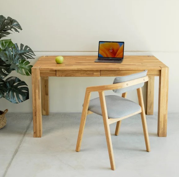 NordicStory Mesa escritorio de madera maciza de roble Royal 140 x 70 x 75  cm.