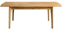 NordicStory Mesa extensible de comedor de madera maciza de roble &quot;Monty&quot;