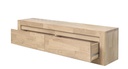 NordicStory consola aparador flotante de madera maciza de roble &quot;Sven&quot; 120  /  100 x 25 x 30 cm.