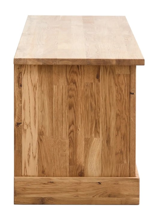 NordicStory Mueble de TV rustico de madera maciza de roble &quot;Provance 1&quot; 145 x 42 x 48 cm.