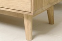NordicStory Mueble de TV de madera maciza de roble &quot;Escandi&quot; 180 x 39 x 54 cm.