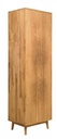 NordicStory Armario Vitrina de madera maciza de roble &quot;Escandi 1&quot; 60 x 45 x 195 cm.