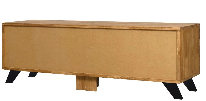 NordicStory Mueble de TV de madera maciza de roble &quot;Moritz&quot; 150 x 45 x 51,3 cm.