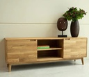 NordicStory Mueble de TV de madera maciza de roble &quot;Escandi&quot; 150/180 x 39 x 54 cm.
