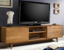 NordicStory Mueble de TV de madera maciza de roble &quot;Escandi&quot; 150/180 x 39 x 54 cm.