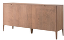 NordicStory Aparador Cómoda de madera maciza de roble &quot;Atlanta 3&quot; 160,4 x 46 x 78,6 cm.