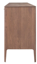 NordicStory Aparador Cómoda de madera maciza de roble &quot;Atlanta 4&quot; 200,1 x 46 x 78,6 cm.