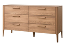 NordicStory Aparador Cómoda de madera maciza de roble &quot;Atlanta&quot; 120 x 46,8 x 78,6 cm.