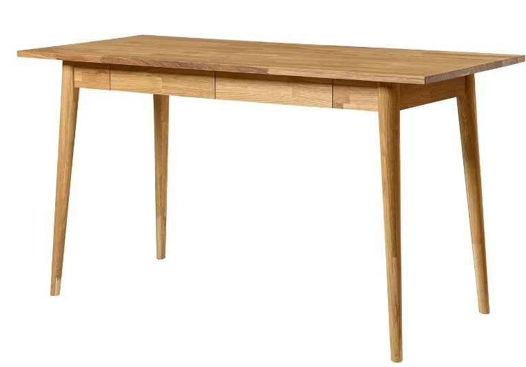 NordicStory Mesa escritorio de madera maciza de roble &quot;Escandi 1&quot; 140 x 60 x 75 cm.