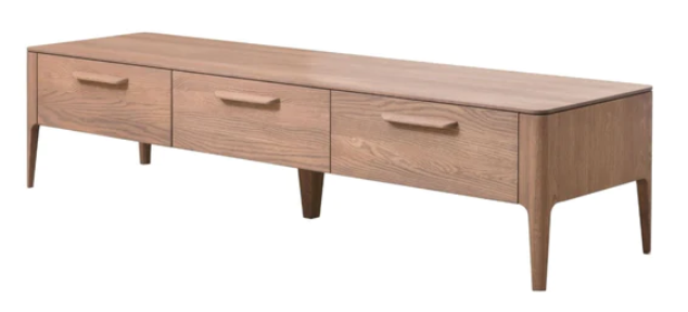NordicStory Mueble de TV de madera maciza de roble &quot;Atlanta 3&quot; 173,4 x 46 x 38,8 cm.