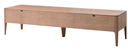 NordicStory Mueble de TV de madera maciza de roble &quot;Atlanta 3&quot; 173,4 x 46 x 38,8 cm.