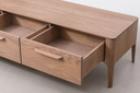 NordicStory Mueble de TV de madera maciza de roble &quot;Atlanta 4&quot; 200 x 46 x 38,8 cm.