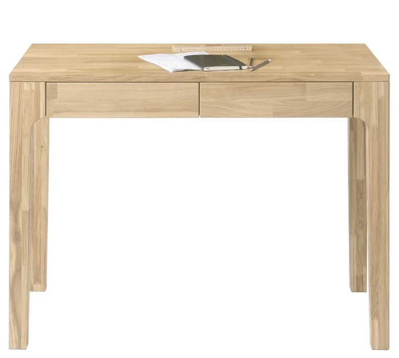 NordicStory Mesa escritorio de madera maciza de roble &quot;Axel I&quot; 105 x 55 x 76 cm.