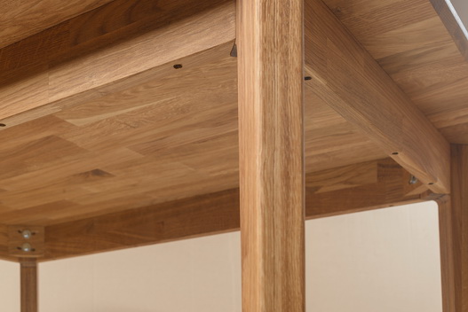 NordicStory Mesa de comedor de madera maciza de roble &quot;France&quot; 120 x 80 x 76 cm.