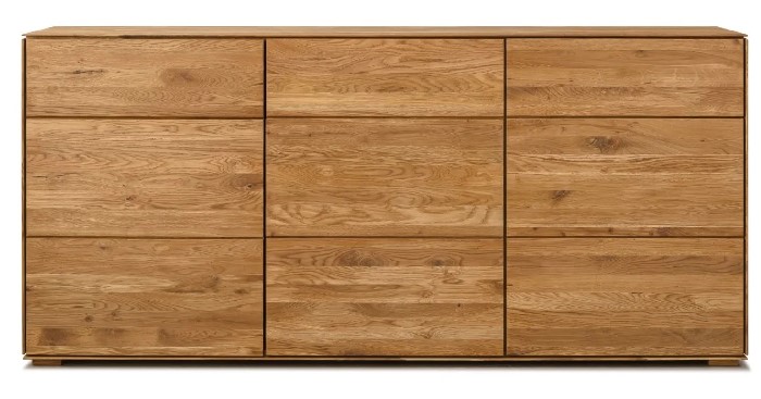 NordicStory Aparador Cómoda de madera maciza de roble &quot;Combo 1&quot; 172 x 41 x 84,3 cm.