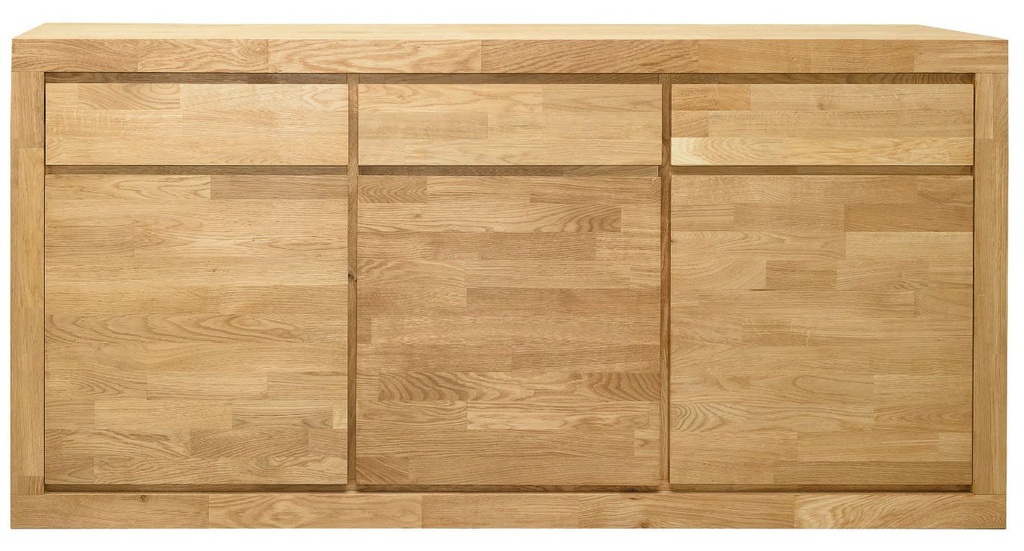 NordicStory Aparador Cómoda de madera maciza de roble &quot;Utah&quot; 175 x 45 x 86 cm.