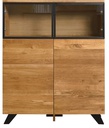 NordicStory Cómoda aparador de madera maciza de roble &quot;Moritz 1&quot; 100 x 40 x 124,9 cm.