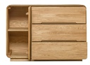 NordicStory Cómoda de madera maciza de roble &quot;Alina&quot; 120 x 46 x 85 cm.