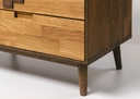 NordicStory Cómoda de madera maciza de roble &quot;Escandi 1 Design&quot; 80 x 45 x 85 cm.