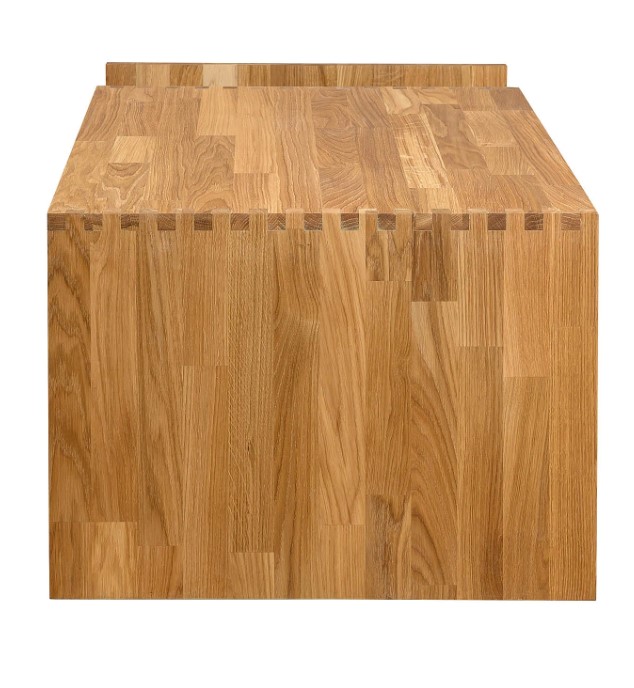 NordicStory Mesa de centro de madera maciza de roble &quot;Leo&quot; 90 x 60 x 38 cm.
