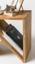 NordicStory Mesa auxiliar, mesita de noche de madera maciza de roble &quot;Denmark&quot; 45 x 30 x 45 cm.