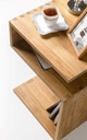 NordicStory Mesa auxiliar de madera maciza de roble &quot;Sofi&quot; 44 x 44 x 62 cm.