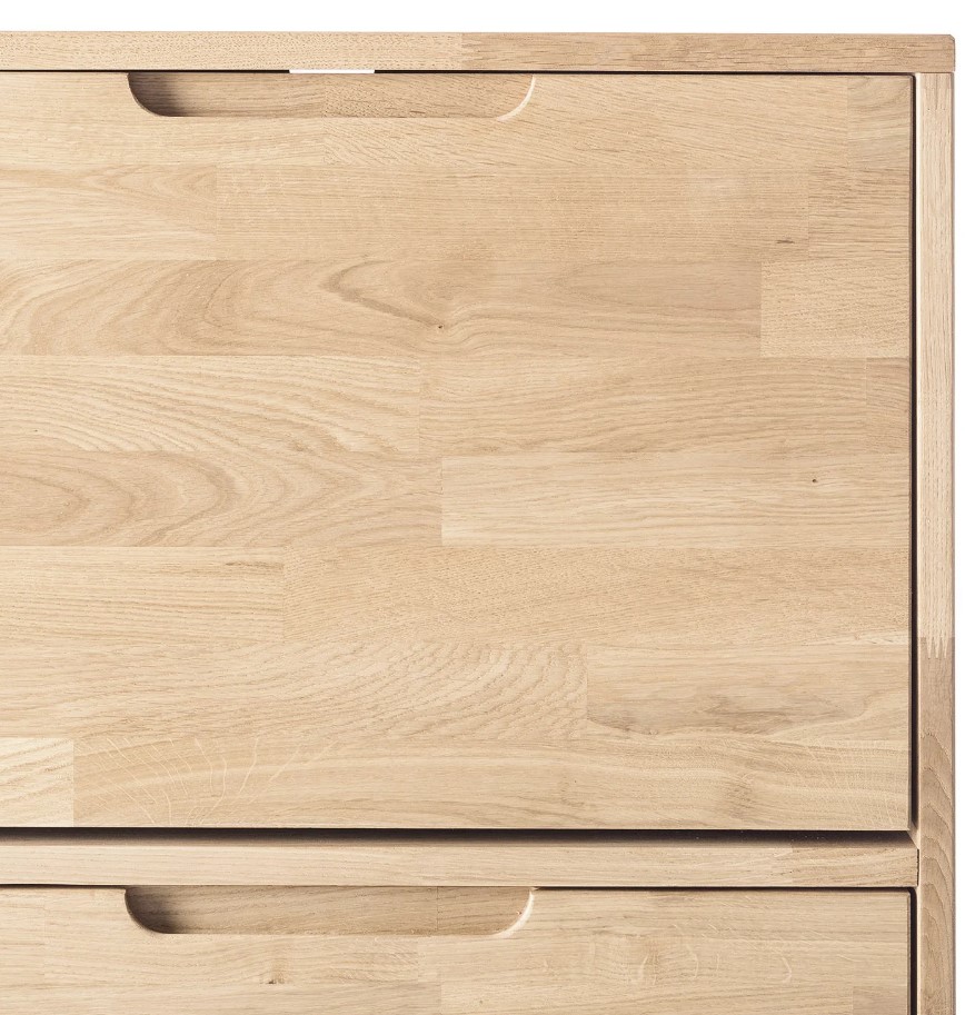 NordicStory Zapatero de madera maciza de roble &quot;Escandi&quot; 65 x 31 x 147 cm.