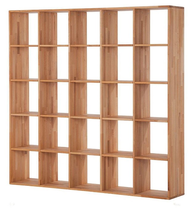 NordicStory Estanteria Libreria de madera maciza de roble &quot;Regal 5x5&quot; 187 x 35 x 187 cm.