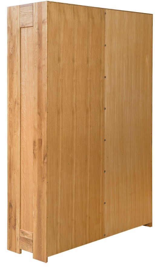 NordicStory Vitrina de madera maciza de roble &quot;Nordic 2&quot; 130 x 45 x 190 cm.