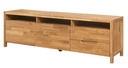 NordicStory Mueble de TV de madera maciza de roble &quot;Niels 2&quot; 188 x 45 x 58 cm.