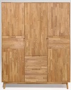 NordicStory Armario de madera maciza de roble &quot;Escandi&quot; 160 x 56 x 202 cm.