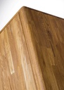 NordicStory Armario para ropa con 3 puertas de madera maciza de roble &quot;Elsa&quot; 156,4 x 58 x 201,5 cm.