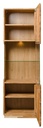 NordicStory Vitrina Armario con cristal de madera maciza de roble &quot;Faina 1&quot; 60 x 42 x 194,6 cm.