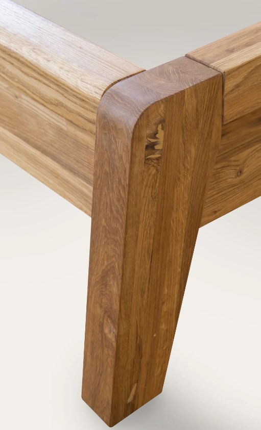 NordicStory Cama de madera maciza de roble &quot;Bridget&quot; 140 x 200 cm / 160 x 200 cm. / 180 x 200 cm.