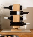 NordicStory Botellero de roble Alma,  puesto de vinos  para 4 botellas