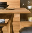 NordicStory Mesa extensible de comedor de madera maciza de roble &quot;Harold&quot; 170-210 x 90 x 75 cm.