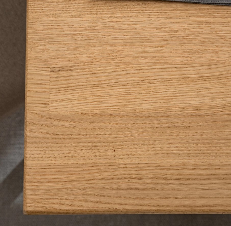NordicStory Mesa extensible de comedor de madera maciza de roble &quot;L2&quot; 140-200 x 90 x 75 cm.