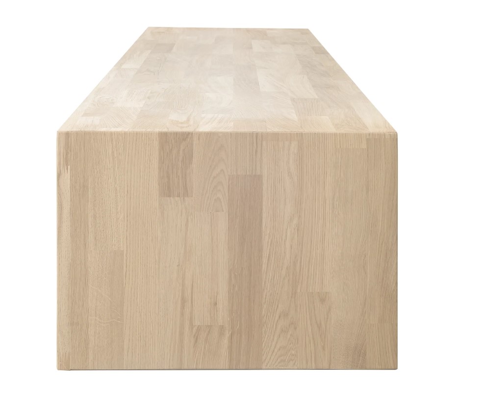 NordicStory Mueble de TV de madera maciza de roble &quot;Kaira&quot; 100 / 140 / 200 x 50 x 35 cm.