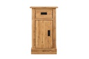 NordicStory Comoda cajonera rustica de madera maciza de roble &quot;Provance 1x1&quot; 50 x 42 x 84,5 cm.