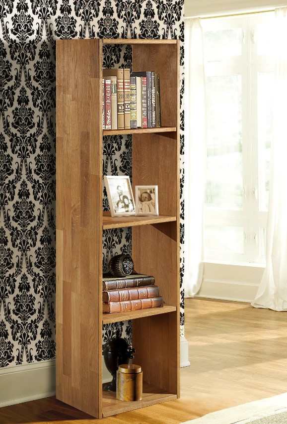 NordicStory Estanteria Librería de madera maciza de roble &quot;Denmark 1&quot; 40,4 x 30 x 154 cm.