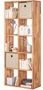 NordicStory Estanteria Libreria de madera maciza de roble &quot;Regal 10&quot; 76 x 35 x 187 cm.