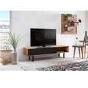 NordicStory Mueble de TV de madera maciza de roble Tokio 302