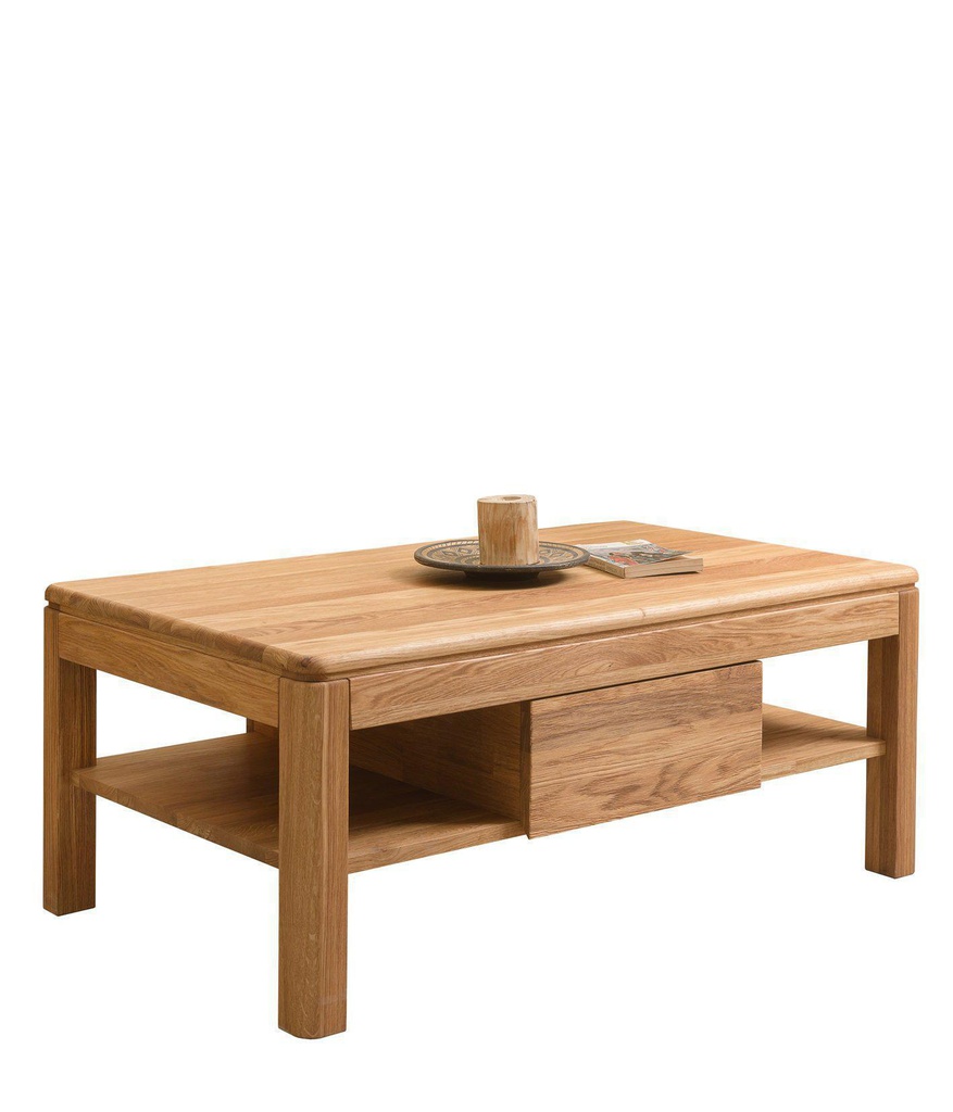 NordicStory Mesa de centro de madera maciza de roble &quot;Elsa LUX&quot; 110 x 65 x 45 cm.