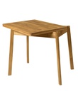 NordicStory Mesa extensible de comedor de madera maciza de roble  &quot;Mini 2&quot; 90-130 x 65 x 77 (75) cm.