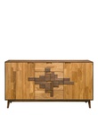 NordicStory Aparador Cómoda de madera maciza de roble &quot;Escandi 3 Design&quot; 160 x 45 x 85 cm.