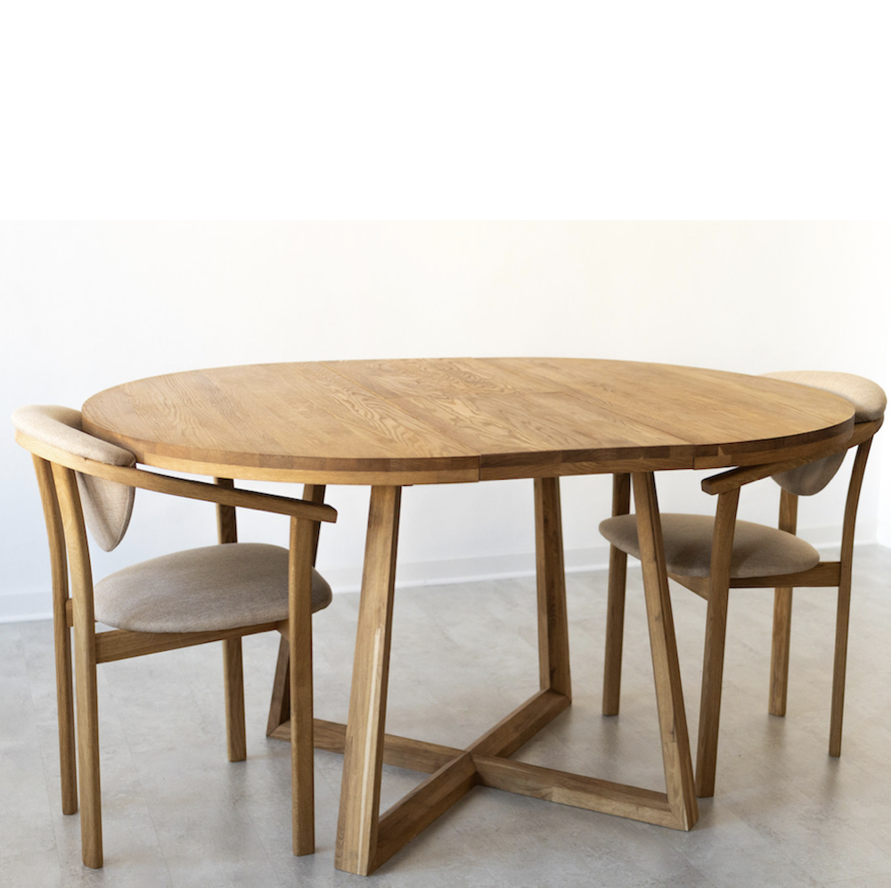 NordicStory Mesa extensible de comedor de madera maciza de roble &quot;Moby&quot;