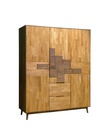 NordicStory Armario de madera maciza de roble &quot;Escandi Design&quot; 160 x 56 x 202 cm.