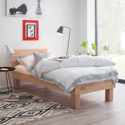 NordicStory Cama de madera maciza de roble &quot;Judith&quot; 90 x 200 cm. / 140 x 200 cm.