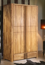 NordicStory Armario de madera maciza de roble &quot;Valencia&quot; 114,6 x 58 x 195 cm.