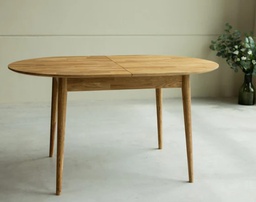 NordicStory Mesa de comedor ovalada y extensible de madera maciza de roble &quot;Escandi 2&quot;